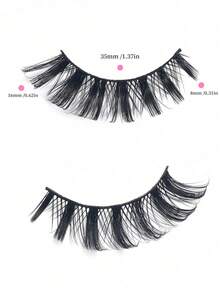 20 Pairs Russian Striped False Eyelashes D Curl Thick Fluffy Volume Lashes For Daily Party Eye Makeup Travel Essential Cosmetics Accessories - Fluffy Lashes - View 3