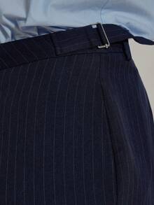 Musero Wide Leg Pin Stripe Hidden Clasp Fastening Suit Pant Trouser Autumn Winter Essentials Tailoring Smartwear - Multicolor - View 5