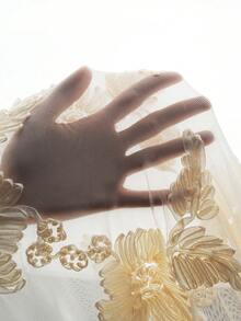 MaterniChic 孕妇无袖修身长裙，优雅时尚 - 杏色 - 查看 10