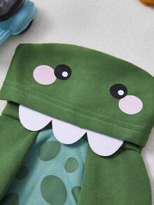 PETSIN 1件动物主题角色扮演连帽卫衣，适合猫狗户外穿着。 - 橄欖綠 - 查看 7