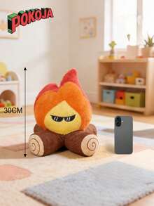 Adorable Shape Of Small Fire And Flame Expression Modeling Plush Toy Equipped With Sable Fur Material Super Soft Short Plush Material Handmade Doll Fiber Filled Animal Crochet Doll The Perfect Gift For Parents - Multicolor - View 10