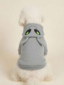 PETSIN 1pc Animal Cosplay Costume Hoodie, Suitable For Dogs And Cats To Wear Outdoors - Grey - View 3