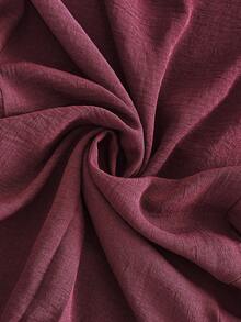 Firerie 大码女式休闲纯色不对称单肩上衣搭配松紧腰裤套装，日常通勤裤套装，女士工作套装，彩色女式套装，春夏服装，通勤，优雅，工作服，教师节 - 酒紅色 - 查看 9