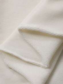 FRIFUL Women's Loose Cropped Sweatshirt With Ruffle Hem, Grey, Spring - White - View 9