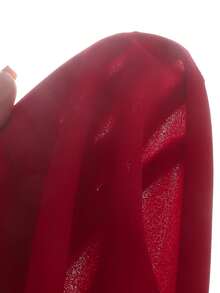 SHEIN Tween Girls' Elegant Beaded Halter Neck Summer Dress - Red - View 6