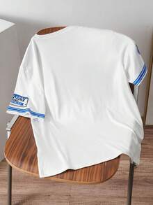 Manfinity Joysei Camiseta de manga corta de cuello redondo para hombre, de moda y adecuada para el verano - Multicolor - Ver 3