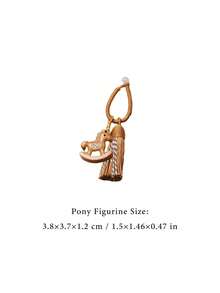 Madebyblanc 1 Pc Wooden Shaking Horse Charmant,Creative Keychain,Bag Charm Hanging Ornament For Luck Safety Blessing,For Home Wall Door Decoration, Anniversary Creative Decoration Hanging Ornaments,Home Decor ,Room Decor,Wall Decor(Rainbow-Colored/Deep Brown/Tan/Light Brown/Light Beige/Chestnut Brown) - Multicolor - View 10