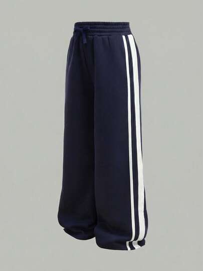 SHEIN Tween Girls Loose Fit Sweatpants, Casual Daily Fashion Versatile,Summer,Y2k,Vacation,Streetwear,Holiday,New Years