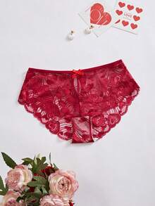 2条/套 女士蕾丝心形三角裤 - 彩色 - 查看 3