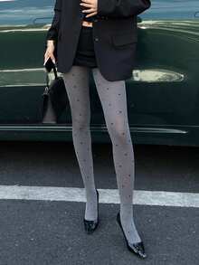 DAZY Women's Slim Fit Solid Color Leggings, Autumn/Winter - Grey - View 5