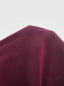 Feyla 女士优雅露肩荷叶边连衣裙，适合派对穿着 - 酒紅色 - 查看 9