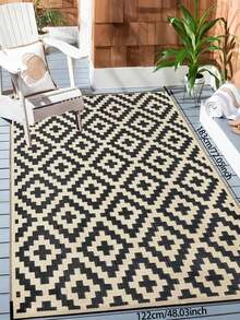 Thảm ngoài trời chống thấm nước, thảm cỏ nhân tạo hai mặt bằng nhựa cho sân vườn, cắm trại, xe RV, thích hợp cho sân, hiên nhà, ban công, lối vào ngoài trời, sân sau, ghế dài, dã ngoại, cắm trại, sàn hồ bơi, màu đen và be. - Màu be - Xem 10