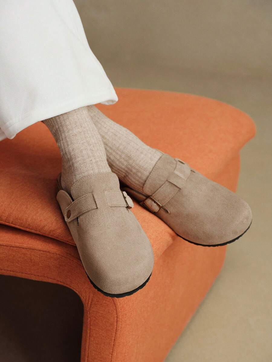 Solecia Sandalias tipo slides planas de uso diario casual para mujeres, regalo de San Valentín