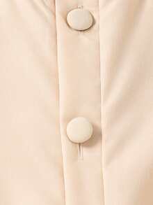 SHEIN Tween Girls Casual Elegant Sleeveless Loose Wide Leg Pants, Versatile Daily School Style Jumpsuit - Apricot - View 4