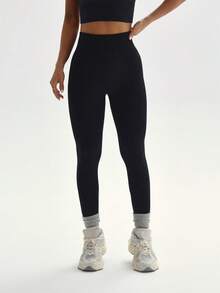 With My Calm Women's Seamless Yoga Leggings - Black - View 5