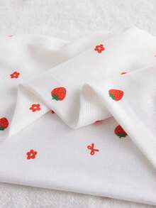 SHEIN 5件套女婴休闲百搭彩色花卉条纹印花裤子，春夏款 - 彩色 - 查看 3