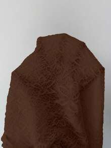 SHEIN Elenzya 女士新款春夏秋季休闲通勤旅行上衣，纹理面料，不对称下摆，不对称斜肩设计，侧边金属装饰，适合女性在秋季、情人节、新年、假期、万圣节、圣诞节等场合穿着。 - 棕色 - 查看 3