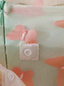 SHEIN 女童/女婴多色蝴蝶仙子公主裙，带透明荷叶边袖子和大大的背部蝴蝶翅膀，非常适合参加派对。 - 綠色 - 查看 15