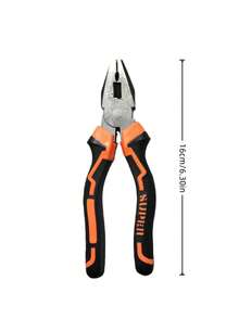 1PC High Carbon Steel Durable Anti Rust Multi Functional Wire Cutting Stripping Pliers Wire Cutters For Electricians Craftsmen Mechanical Maintenance Gardening Pruning Tools DIY Home Improvement Professional Electrical Work - Black - View 5