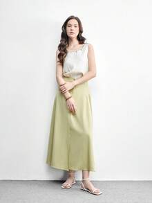 CUCCOO BIZCHIC 女士方头极简系带平底凉鞋，简约时尚通勤户外夏季度假圣诞节鞋履 - 花紋杏色 - 查看 2