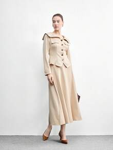 CUCCOO BIZCHIC 女士尖头高跟鞋 - 纯深棕色，复古法式风格，细跟设计，适合春季、春假、复活节、舞会等场合。 - 棕色 - 查看 9