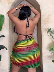 Slaydiva Bộ bikini tam giác gợi cảm cỡ lớn làm từ vải bắp cho nữ, thích hợp cho kỳ nghỉ biển. - Nhiều màu - Xem 8