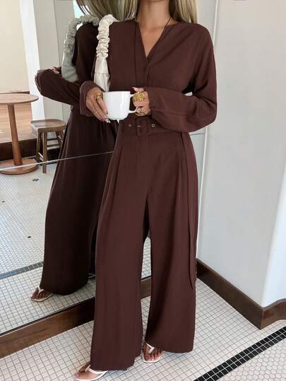 DAZY 女士休闲纯色系带连体裤，春夏款