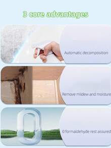1pc 240ml Bottle Of Wall Mold Remover, Prevents And Removes Mold Spots And Mildew, Cleans White Walls, Removes Mold And Mildew Stains From Wallpaper, Suitable For Walls, Tile Grout, Sinks, Toilets, And Bathrooms. A Great Gift For Family And Friends. - Multicolor - View 4