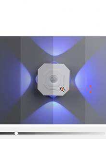1PC New Square Smart RGB Light, A Human Body Induction Magnetic Night Light, And A Rechargeable Cat-Eye Ambient Light - متعدد الألوان - مشاهدة 6