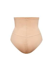 SHAPORA 1pc Women's Solid Color High Waist Shaping Briefs - Apricot - View 9