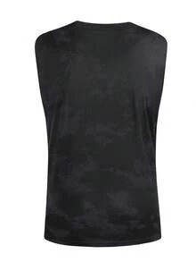 Manfinity Homme Men's Summer Casual Sports Vacation Daily Commute Tie-Dye Print Tank Top - Black - View 3