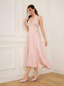 CUCCOO HITCHD 女士尖头搭扣设计时尚高跟鞋，适合日常穿着 - 粉色 - 查看 3