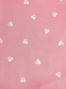 SHEIN 6件套女婴休闲可爱舒适冰淇淋标语印花短袖上衣和短裤套装，适合春夏外出和日常穿着 - 彩色 - 查看 5