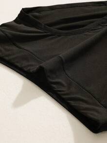 NudeFit 3pcs/Set Women's Seamless Solid Color Comfortable Panties - Black - View 6