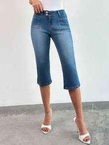 Firerie Quần jeans nữ dáng ôm, thoải mái, thích hợp cho kỳ nghỉ hè, mùa xuân, ngày lễ tình nhân, đi biển, phong cách thanh lịch. - Rửa tối - Xem 6