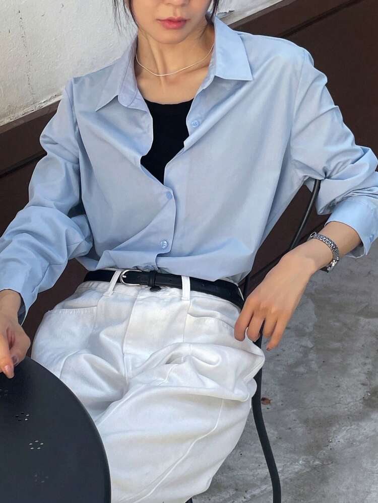 Loose Casual Versatile Long Sleeve Blouse For Women