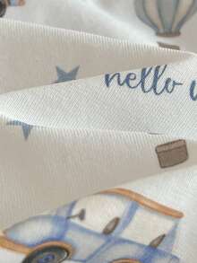 Loomiva 新生女宝宝卡通动物图案针织柔软圆领长袖连体衣 - 藍色 - 查看 3