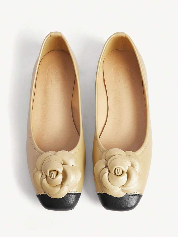 CUCCOO CHICEST Women's Elegant Commuter Flats With 3D Flower Decor Valentine's Day Elegant Shoes