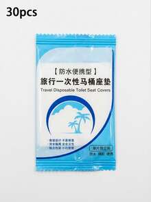 30/50/100/200片装一次性旅行必备大号透明加厚厕垫，便携式商务旅行厕垫，防水便携式厕纸，塑料防水防污，便携式旅行，酒店一次性厕垫，公共场所，旅行 - 彩色 - 查看 9