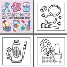 1本（Glow Cosmetics）成人及青少年涂色书，可用于消磨时间、展示化妆品、护肤品、装饰，适合赠送给朋友、家人和同事，有助于放松身心、缓解压力。绘画书，高端软皮封面，图案设计大胆简约，是节日礼物和返校礼物的理想之选。 - CMY化妝品 - 查看 4