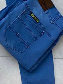 Pantalon skiny de hombre - Azul - Ver 2