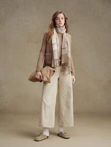 Solecia Damen Vintage Quasten Slip-On bequeme vielseitige Loafer, geeignet für Pendeln, Dates, Partys, Hochzeiten, Urlaub - Aprikosenfarben - Übersicht 11