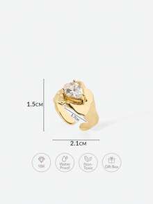 Opalesca Damen Offener Ring, Outfits, Altes Geld, Hochzeit/Braut Accessoires, Fairycore/Fairy, Perle, Metallic/Textur, Herbst/Winter, Elegant, für Mutter/Frauen/Mädchen, Premium, Vintage, Mehrschichtig - Gold - Übersicht 6