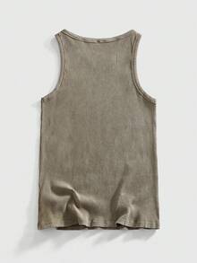 ROMWE MEN Street Life Áo tank top nam mùa hè dáng ôm, chất liệu gân sọc, dây mảnh, tạo dáng tôn vóc dáng. - Hồng - Xem 10