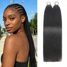 杰瑞卷发，100%真人发丝，羽毛线钩编发辫，沙龙级丝滑无缝隐形自然黑色，适合发量较少的女性，微环钩编真人发接发 - 彩色 - 查看 30