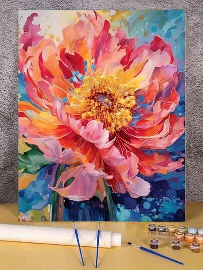 1 Set DIY Digital Oil Painting Kit 40*50CM, No Drawing Basis Needed Art Set, Easy Fun Painting For Bedroom Wall Decor, Perfect Gift For Family Friends