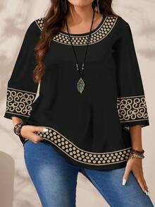 EMERY ROSE Blusa de mujer talla grande para verano, para vacaciones, salidas, conciertos de música country, top de verano lindo para mujer - Multicolor - Ver 5