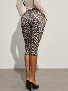 Zyxie Women's Leopard Print Versatile Skinny Leggings, Suitable For Daily Wear