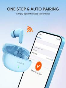 JMMO Wireless Earbuds With Premium Sound, 5.3 Auto Pairing Ear Buds With Long Playtime Light Weight Waterproof Wireless Headphones For IOS And Android, Suitable For Sports Workout - Blue - View 8