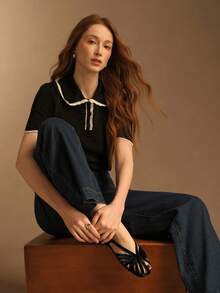 Rosivie 女士方头平底凉鞋，金色PU材质，时尚简约设计，日常及海滩穿着舒适 - 克色 - 查看 8